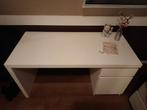 Ikea bureau Malm wit 140*65cm, Ophalen, Gebruikt, Bureau