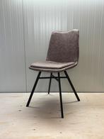 Taupe eetkamerstoelen - Suède stof