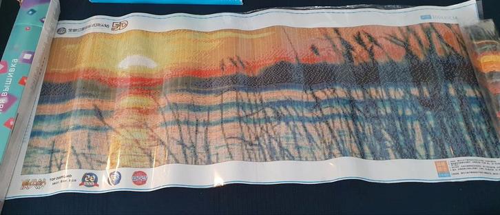 Diamond Painting Rietkraag Zonsondergang 100x40cm, Hobby en Vrije tijd, Knutselen, Ophalen of Verzenden