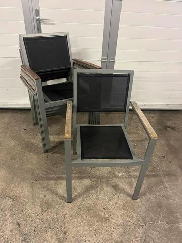 10 stuks Luxe Textileen horeca terras stoelen stapelbaar beschikbaar voor biedingen