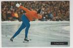 Schaatsen Kees Verkerk Nederland Veel info op achterkant, Verzamelen, Verzenden, 1980 tot heden, Gelopen, Sport en Spel