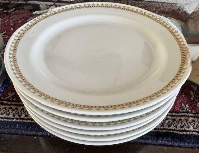 Te koop: 6 ontbijtborden en onderbord suiker en melk, Mosa, Keramiek, Ophalen of Verzenden, Zo goed als nieuw, Bord(en)