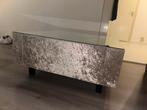 Velvet salontafel met spiegelblad (Erik kuster style), Huis en Inrichting, Tafels | Salontafels, 50 tot 100 cm, Vierkant, Ophalen of Verzenden