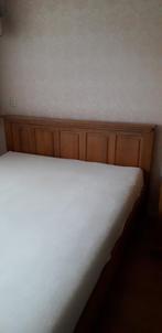 Meubelfabriek Oisterwijk bed, Ophalen, Gebruikt, Bruin, Tweepersoons