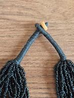 Vintage artisan Tibetaanse halsketting ketting Tibet yak bot, Overige materialen, Gebruikt, Zwart, Ophalen of Verzenden