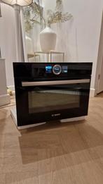 Luxe bosch combi oven magnetron serie 8 black, Zo goed als nieuw, Oven met grill, Inbouw, 45 tot 60 cm