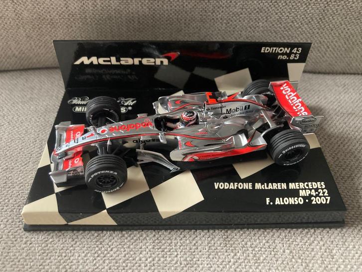 ✅ Fernando Alonso 1:43 2007 Mclaren Mercedes MP4-22 F1, Verzamelen, Automerken, Motoren en Formule 1, Nieuw, Formule 1, Ophalen of Verzenden