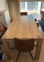Eettafel met 6 stoelen, Huis en Inrichting, Stoelen, Ophalen, Gebruikt, Bruin, Vijf, Zes of meer stoelen