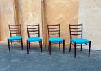 4 vintage eetkamerstoelen Cees Braakman for Pastoe, Huis en Inrichting, Stoelen, Ophalen, Hout, Blauw, Zo goed als nieuw