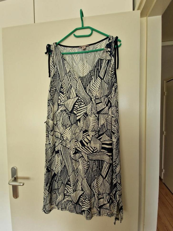 Jurk maat L 42 Anna field blauw crème, Kleding | Dames, Jurken, Zo goed als nieuw, Maat 42/44 (L), Blauw, Knielengte, Ophalen of Verzenden