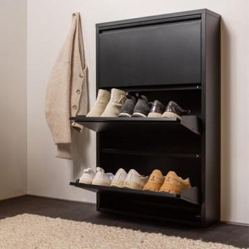 Woood Schoenenkast Sabine 103-66-16 cm Zwart beschikbaar voor biedingen