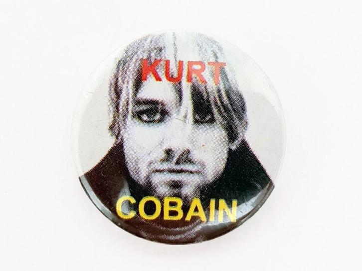 Kurt Cobain button, Verzamelen, Muziek, Artiesten en Beroemdheden, Gebruikt, Overige typen, Verzenden