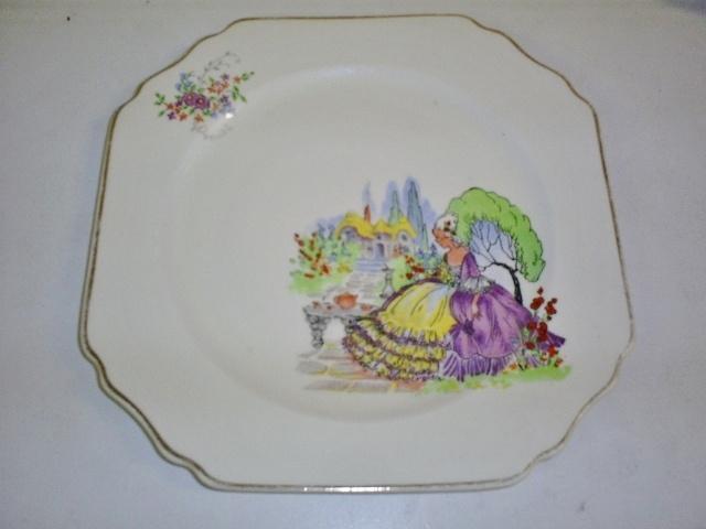 Unicorn Staffordshire England - mooie gebakschaal, Antiek en Kunst, Antiek | Servies los, Ophalen of Verzenden