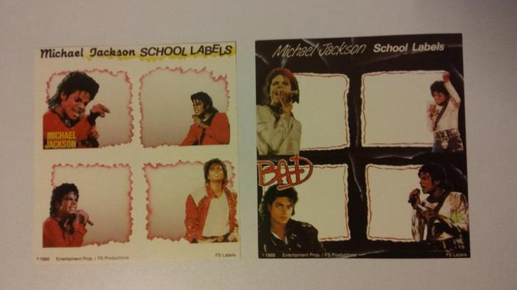 Michael Jackson thriller bad artiest stickervel stickers, Verzamelen, Stickers, Zo goed als nieuw, Ophalen of Verzenden