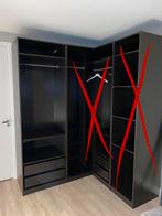 PAX kast IKEA zwartbruin, Ophalen, Gebruikt, 200 cm of meer, 50 tot 100 cm