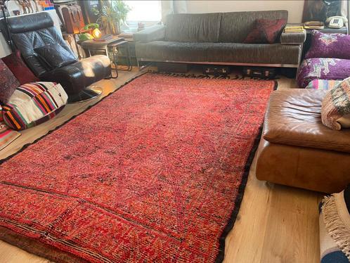 Handgeknoopt vloerkleed vintage Marokkaans Tribal  296 x 187, Huis en Inrichting, Stoffering | Tapijten en Kleden, Zo goed als nieuw