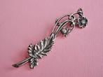 jwg Art Nouveau 20s aardbei bloem plant broche zilver antiek, Sieraden, Tassen en Uiterlijk, Antieke sieraden, Verzenden, Zilver