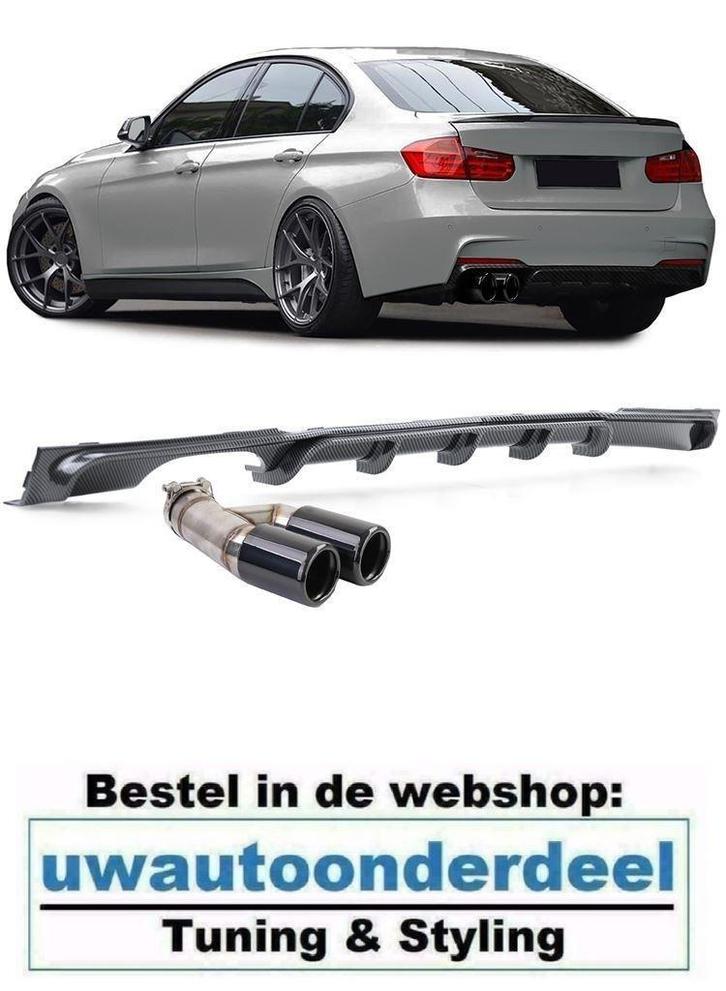 Diffuser+ Uitlaat sierstuk Geschikt voor Bmw 3 serie F30 F31, Auto diversen, Tuning en Styling, Verzenden