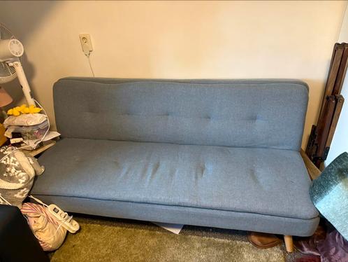 Slaapbank (ophalen), Huis en Inrichting, Slaapkamer | Slaapbanken, Gebruikt, 120 cm, 190 cm of minder, Twijfelaar, Blauw, Ophalen