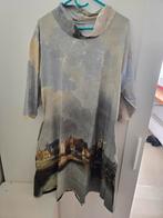 Jurk met schilderij motief, Kleding | Dames, Ophalen of Verzenden, Zo goed als nieuw, Maat 46/48 (XL) of groter, Onder de knie
