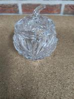 Suikerpot appel vorm bonbonnière Kristal vintage brocante, Ophalen
