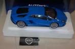 1:18 LAMBORGHINI AVENTADOR S blue Autoart 79134 in doos WRH, Hobby en Vrije tijd, Modelauto's | 1:18, Ophalen of Verzenden, Zo goed als nieuw