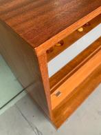 Houten highboard wandkast - vintage retro kast wandmeubel, Ophalen, Gebruikt, Glas, 150 tot 200 cm