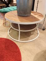 Nieuwe teakhouten salontafel groot model nu €195, 50 tot 100 cm, Nieuw, Rond, Ophalen of Verzenden