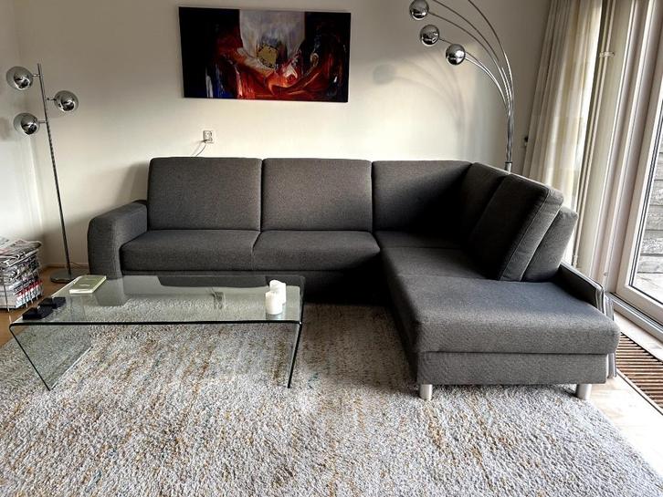 Hoekbank met lounge gedeelte, Huis en Inrichting, Banken | Bankstellen, Gebruikt, Hoekbank, Driepersoons, 250 tot 300 cm, 75 tot 100 cm