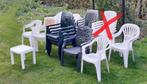 partij tuinstoelen, Ophalen, Gebruikt, Kunststof, Stapelbaar