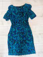 Zijden jurk Talking French turquoise prachtig! 40, Maat 38/40 (M), Talking French, Blauw, Ophalen of Verzenden