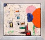 Guillaume Lo A Njoe (1937 SURINAME)=abstract=doek 70x80 cm, Antiek en Kunst, Ophalen