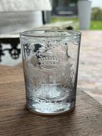 Antiek gegraveerd glas - Familiewapen - 18e eeuw, Ophalen of Verzenden