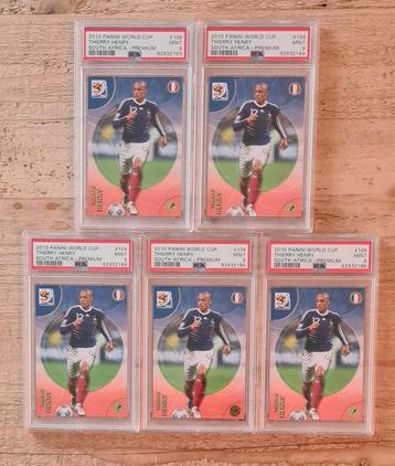 2010 Panini World Cup Thierry Henry PSA 9 Lot x5 beschikbaar voor biedingen