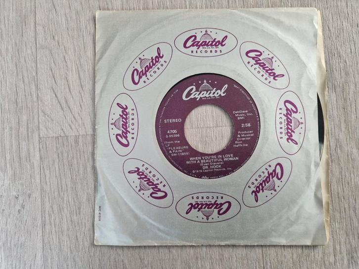 Dr. Hook - When You're In Love 7" Single, Cd's en Dvd's, Vinyl | Pop, Gebruikt, 1960 tot 1980, Overige formaten, Ophalen of Verzenden