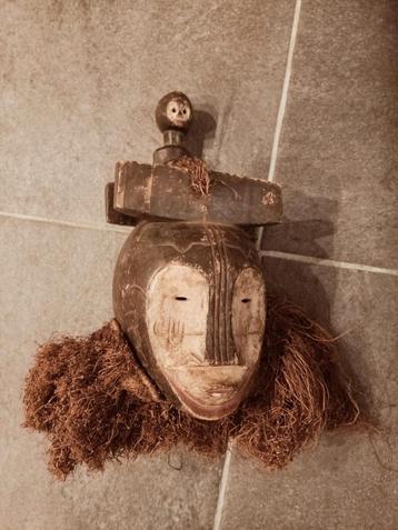 Afrikaans masker dubbelzijdig Fang Gabon  beschikbaar voor biedingen