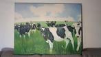 Koeien in de weide 120x90 cm, Antiek en Kunst, Kunst | Schilderijen | Abstract, Ophalen