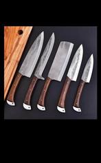 Hand gemaakte BBQ messen set / keukenmessen, Ophalen of Verzenden, Zo goed als nieuw, Rvs of Chroom