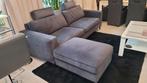 Antraciet bank Löwik met verstelbare hoofdsteunen en hocker, Huis en Inrichting, Banken | Bankstellen, Ophalen, Vierpersoons of meer