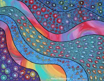 Uniek Handgeschilderd Schilderij "Ocean Life" Kunst Nieuw  beschikbaar voor biedingen