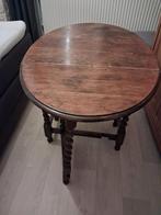 Ovale hangoor Opklaptafel met Getorste Poten, Antiek en Kunst, Ophalen of Verzenden