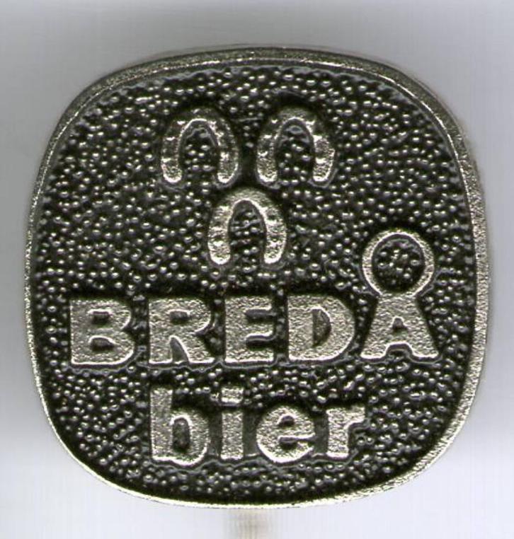 Breda bier grijs op zilverkleurig speldje ( N_171 ), Verzamelen, Speldjes, Pins en Buttons, Nieuw, Speldje of Pin, Merk, Verzenden