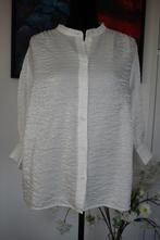 Blouse met 3kwart mouw, ronde hals, van acetaat, maat 44, Wit, Maat 42/44 (L), Nieuw, Ophalen of Verzenden