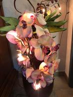 Orchideeën kunstbloemstuk met verlichting, Huis en Inrichting, Ophalen, Zo goed als nieuw