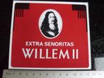 ruit sticker extra senoritas willem II logo sigaar sigaren, Verzamelen, Stickers, Merk, Zo goed als nieuw, Verzenden