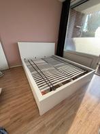 IKEA Malm bed 160x200 met lattembodem en 2 lades, Ophalen, Wit, Tweepersoons, Zo goed als nieuw