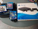 PlayStation 4 Slim 1TB + Games, Met games, Met 2 controllers, Ophalen of Verzenden, Zo goed als nieuw