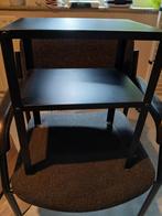 Zwart metalen bijzettafeltje Ikea., Ophalen, Minder dan 45 cm, Metaal of Aluminium, Zo goed als nieuw