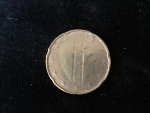 Misslag van een Nederlandse 20 eurocent munt, Postzegels en Munten, Munten | Nederland, Losse munt, Euro's, Vóór koninkrijk, Ophalen
