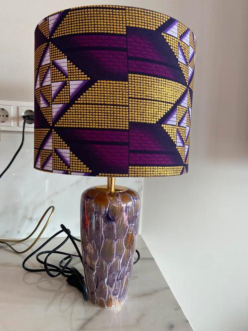 Lampenkap paars goud glitter, Huis en Inrichting, Lampen | Lampenkappen, Zo goed als nieuw, 25 tot 50 cm, Rond, Ophalen of Verzenden